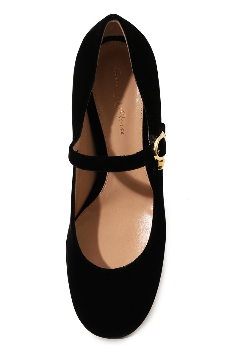 Текстильные туфли mary ribbon GIANVITO ROSSI, арт. G22101.45RIC.VELNER0, фото 1