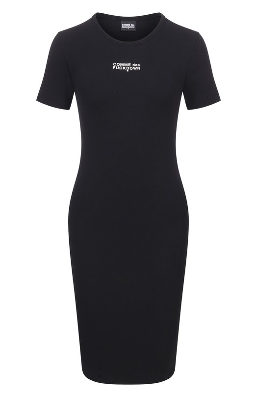 Хлопковое платье Comme des Fuckdown CFABW01611 Чёрный CFABW01611