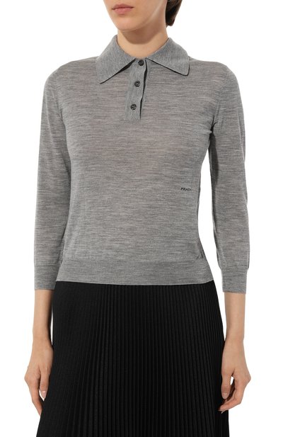 Шерстяное поло PRADA, арт. P24G1D-1S9C-F0031-211, фото 3