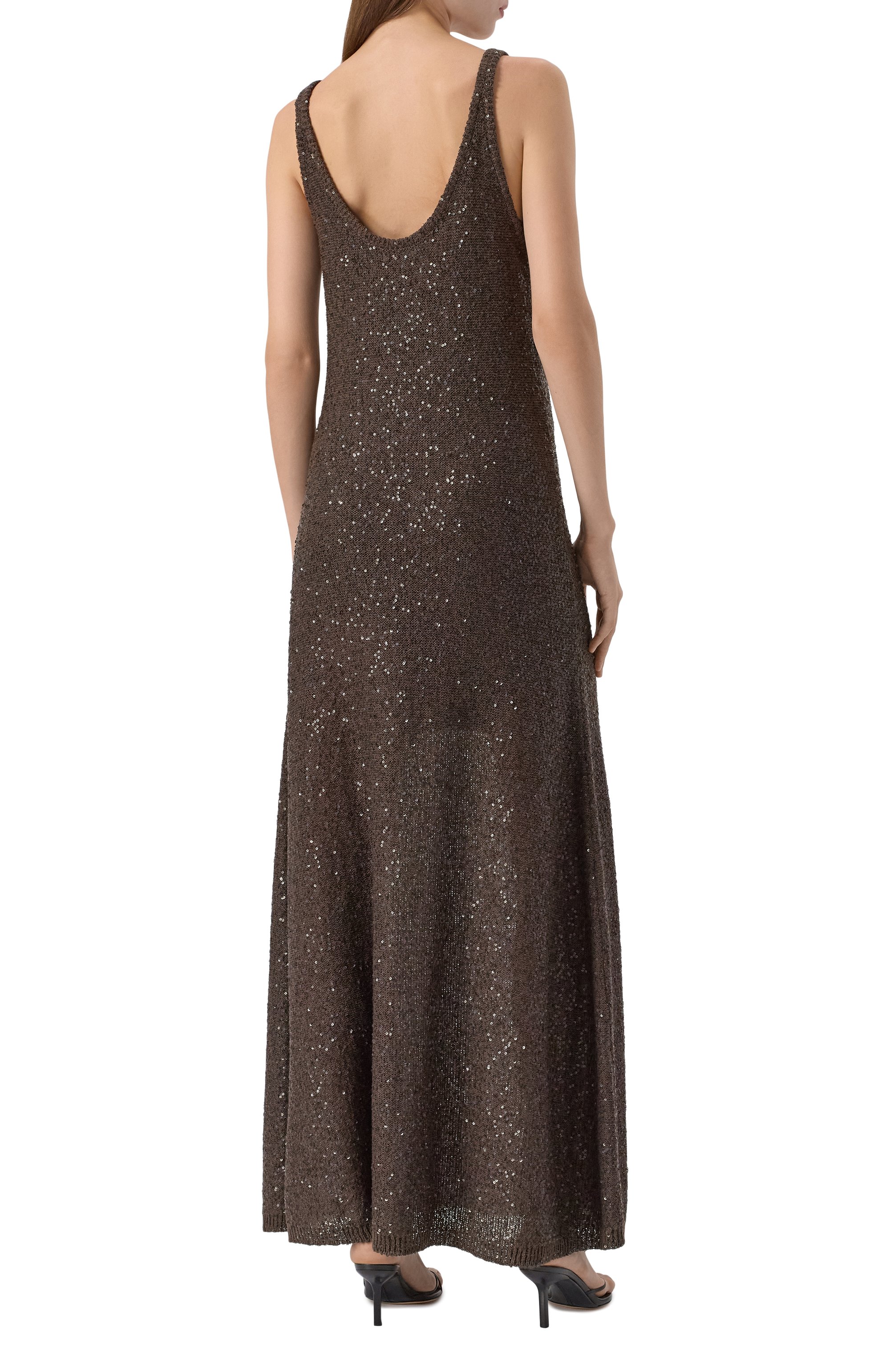 Платье изо льна и кашемира BRUNELLO CUCINELLI, арт. MDJ547A90, фото 4