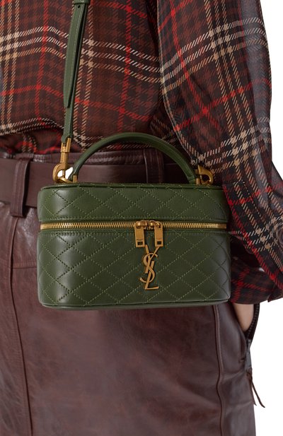 Сумка gaby SAINT LAURENT зеленого цвета по цене 285000 руб., арт. 766731/1EL07, фото 2 Сумка gaby SAINT LAURENT, арт. 766731/1EL07, фото 2