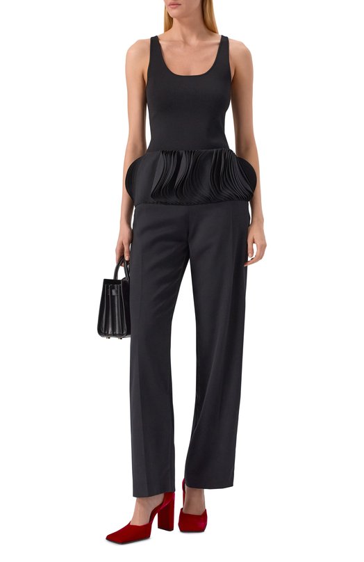 Бархатные туфли D'Orsay Alaia AA3E1008A014 Красный  AA3E1008A014 Фото 3