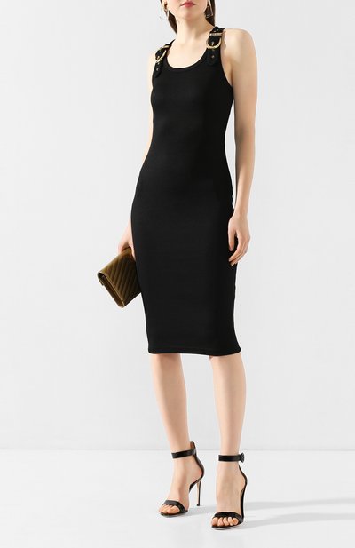 Платье VERSACE JEANS COUTURE черного цвета по цене 22600 руб., арт. D2HVA440-VDP940/10615, фото 2 Платье VERSACE JEANS COUTURE, арт. D2HVA440-VDP940/10615, фото 2