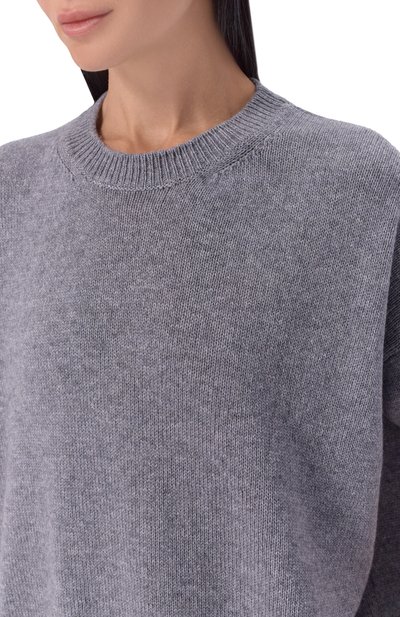 Кашемировый пуловер JIL SANDER серого цвета по цене 184000 руб., арт. J02GP0014/J13206, фото 5 Кашемировый пуловер JIL SANDER, арт. J02GP0014/J13206, фото 5
