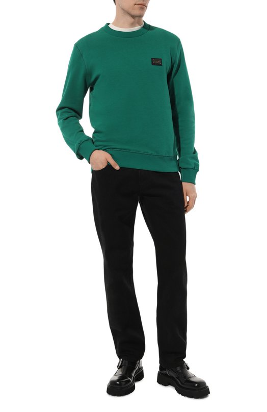 Хлопковый свитшот Dolce & Gabbana G9ABJT/G7F2G Зелёный  G9ABJT/G7F2G Фото 2