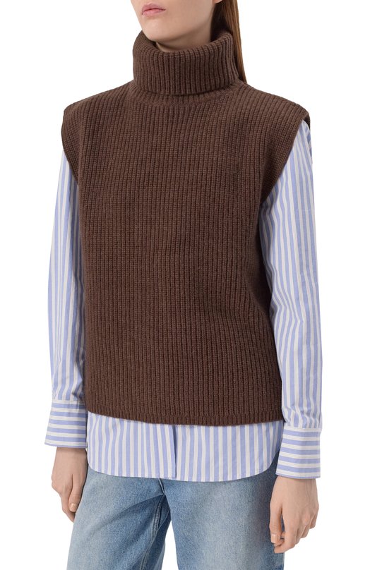 Кашемировый жилет arch4 KNVS20202 Коричневый  KNVS20202 Фото 3