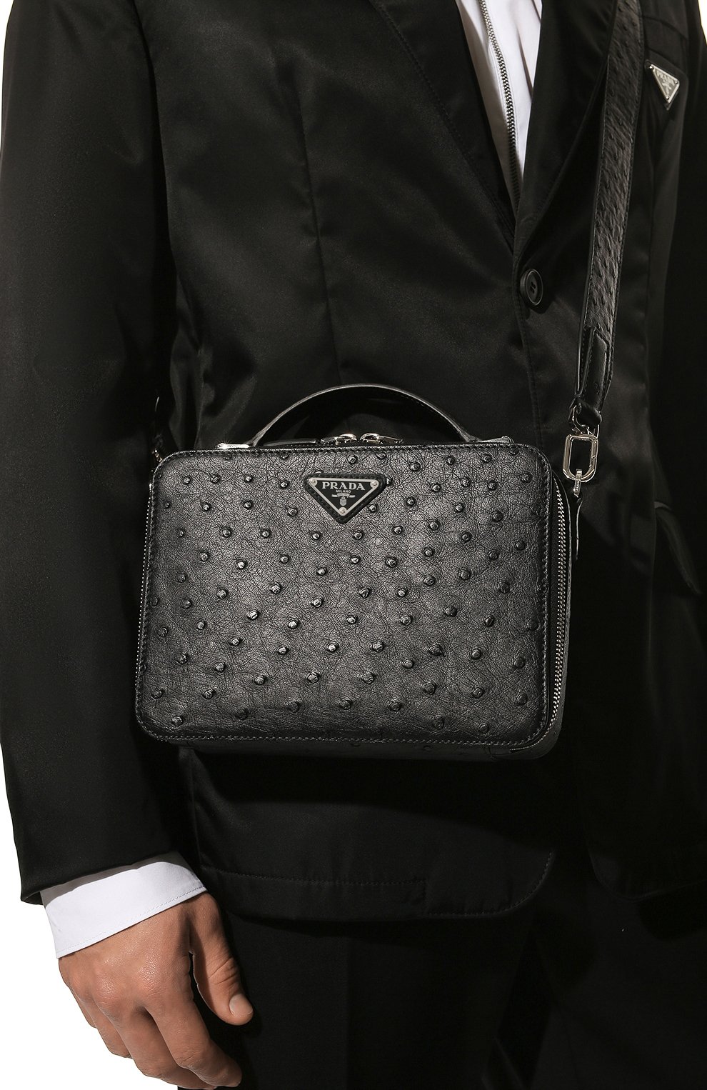 Сумка из кожи страуса PRADA, арт. 2VH069-K53-F0002-OMI, фото 2