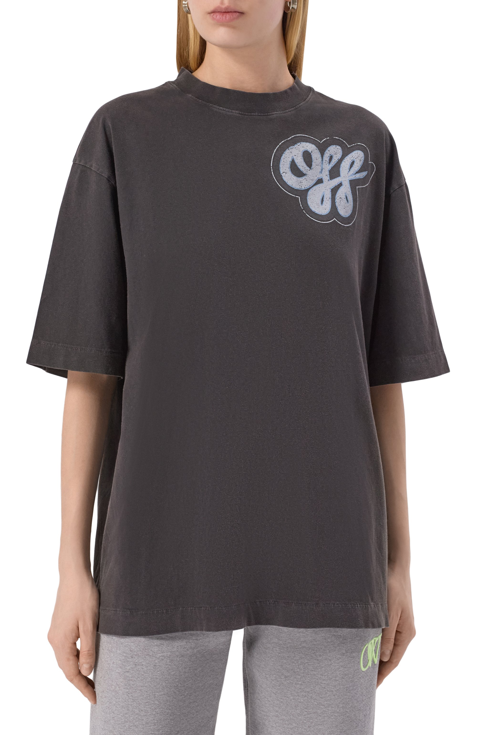 Хлопковая футболка OFF-WHITE, арт. 0WAA134S25JER003, фото 3