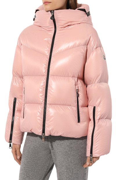 Пуховик huppe MONCLER розового цвета по цене 199500 руб., арт. 1A001.31/5963V, фото 3 Пуховик huppe MONCLER, арт. 1A001.31/5963V, фото 3