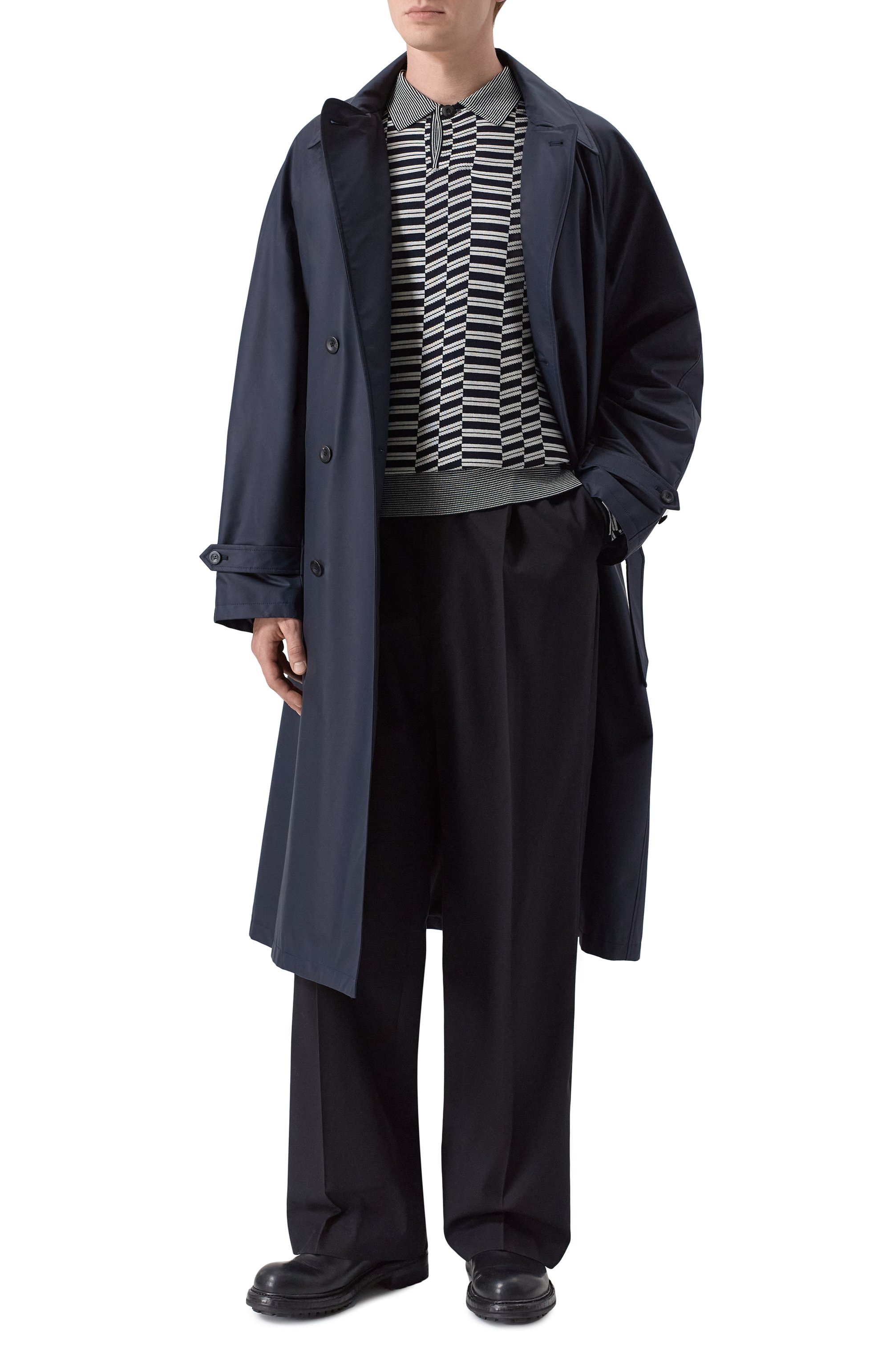 Поло из вискозы и шерсти GIORGIO ARMANI, арт. GM003315/AF25099, фото 2