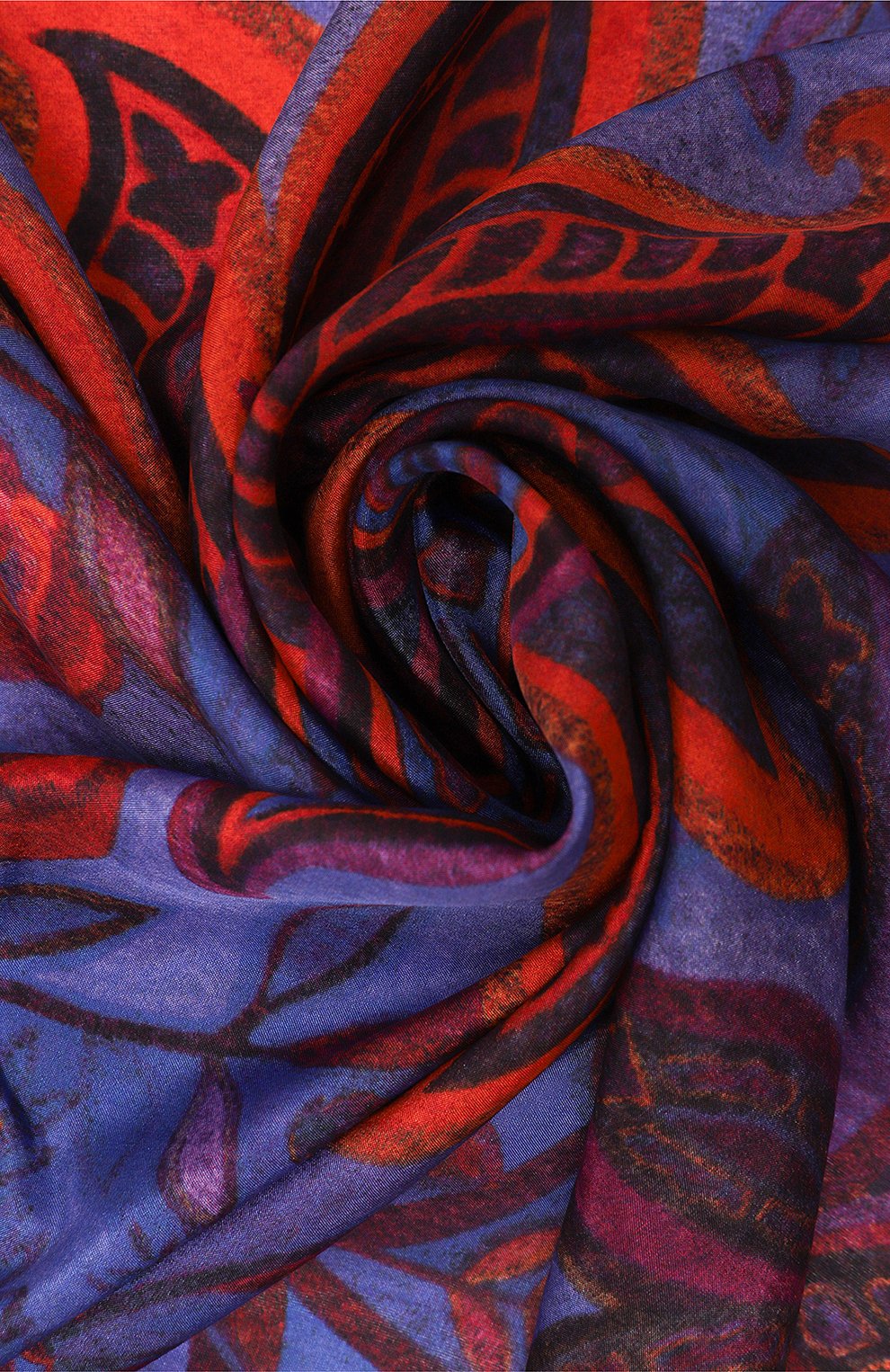 Шелковая шаль орнамент цветы GOURJI, арт. 91147437/554472108, фото 3