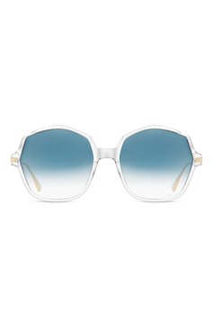 Женские солнцезащитные очки DIOR EYEWEAR синего цвета, арт. LINK290008 | Фото 1 (Тип очков: С/з; Региональные ограничения белый список (Axapta Mercury): RU, Не проставлено; Нос: Не проставлено; Оптика Гендер: оптика-женское)