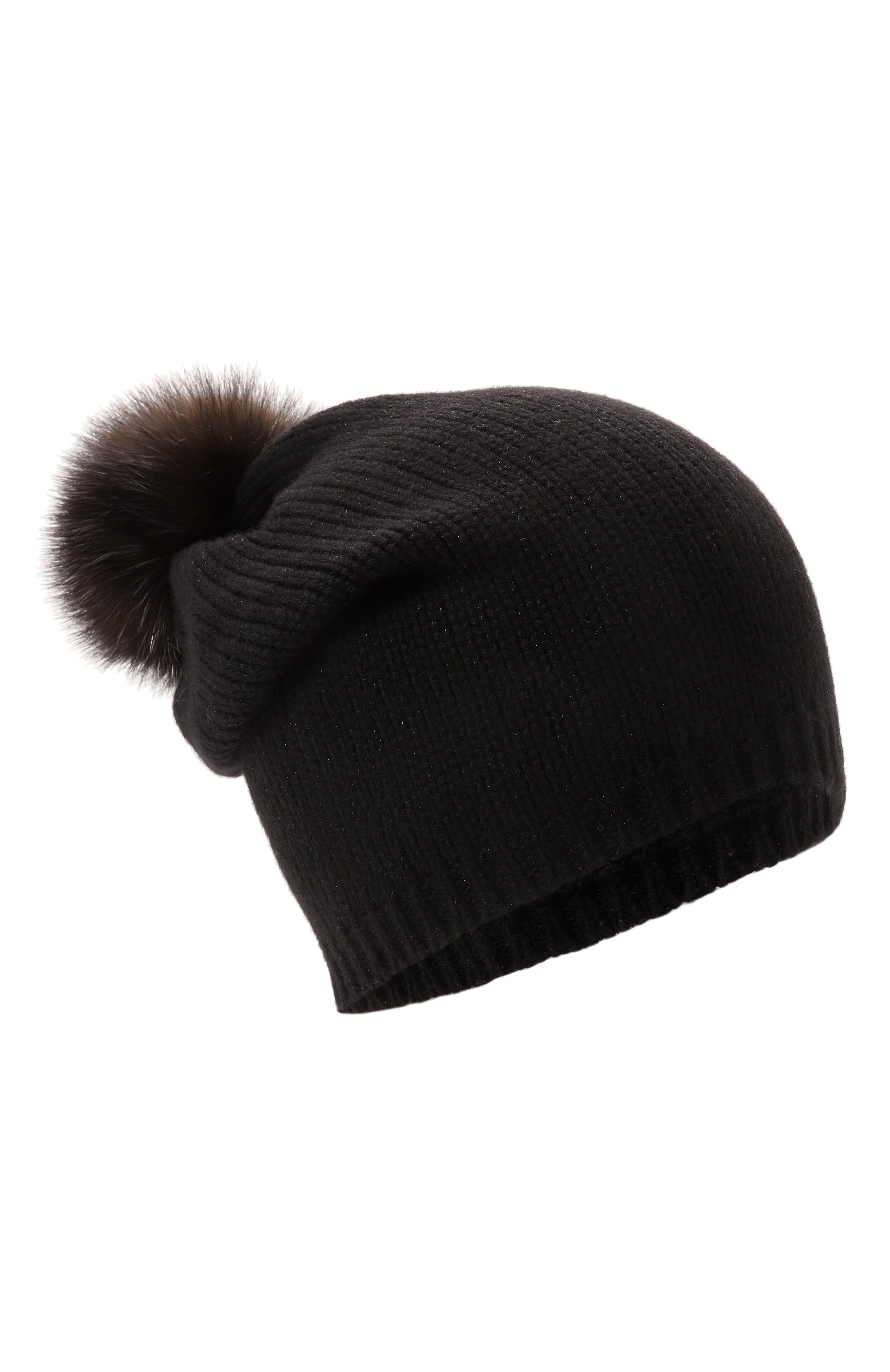 Кашемировая шапка с отделкой из меха соболя BLACK SABLE, арт. BS-005CV1, фото 1