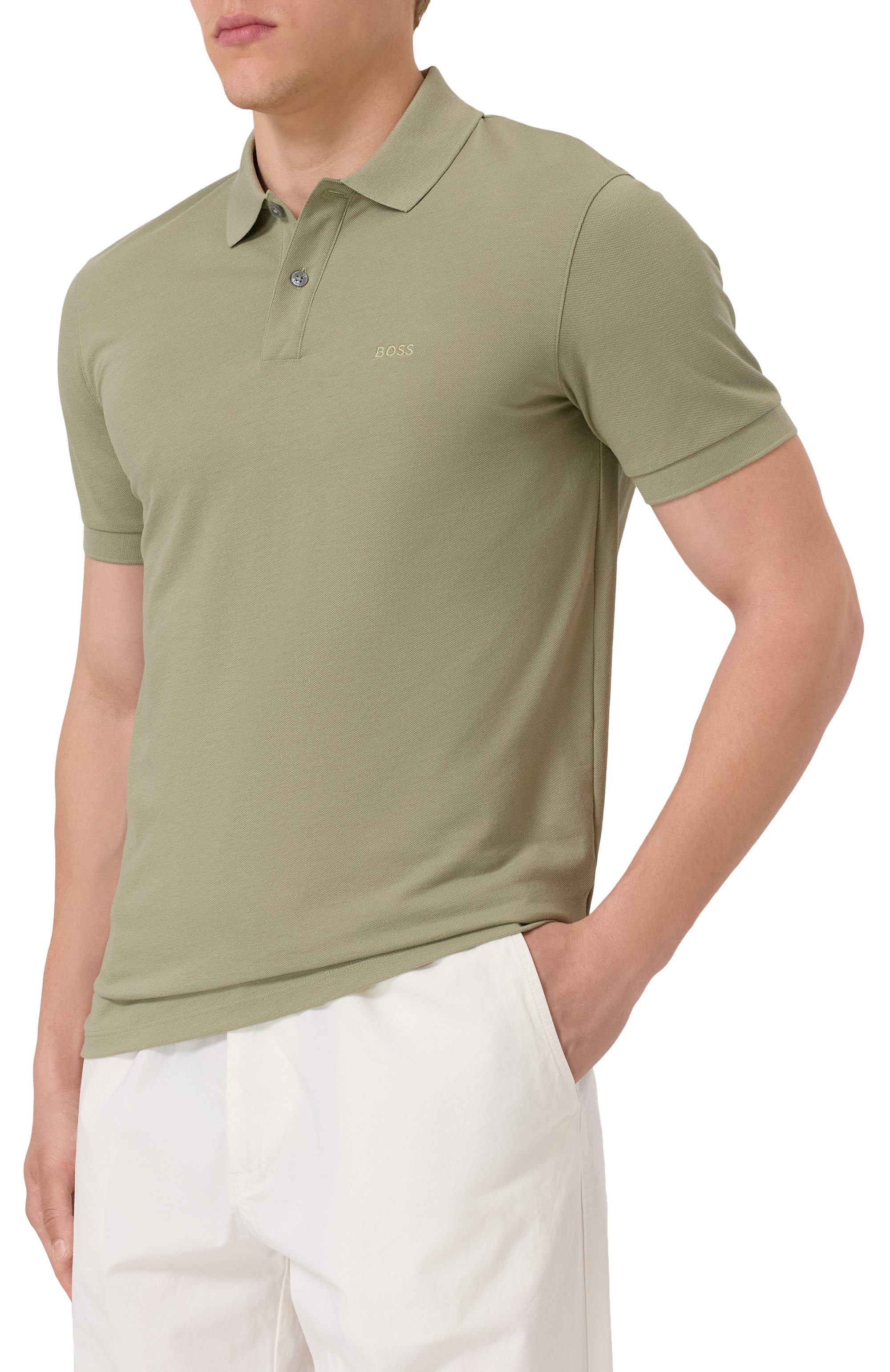 Хлопковое поло BOSS, арт. 50468362, фото 3