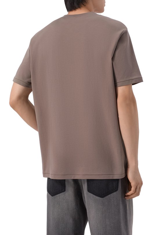 Хлопковая футболка Attachment AJ61-048 Коричневый  AJ61-048 Фото 4