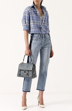 Женская льняная блуза свободного кроя в клетку RALPH LAUREN синего цвета, арт. 290707940 | Фото 2 (Рукава: Длинные; Материал внешний: Лен; Женское Кросс-КТ: Блуза-одежда; Принт: Клетка, С принтом; Длина (для топов): Удлиненные; Стили: Кэжуэл; Материал сплава: Проверено, Проставлено; �Драгоценные камни: Проставлено)