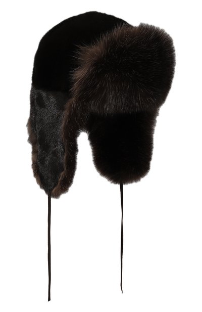 Шапка-ушанка сандра из меха норки и соболя FURLAND, арт. 0139625610018400000, фото 1