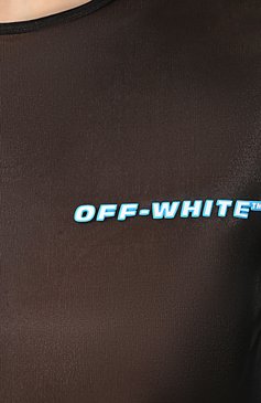 Женское боди с логотипом бренда OFF-WHITE черного цвета, арт. 0WDD009R19D400811030 | Фото 5 (Женское Кросс-КТ: Боди-одежда; Рукава: Длинные; Статус проверки: Проверена категория; Материал внешний: Синтетический материал; Стили: Спорт-шик; Кросс-КТ: с рукавом; Драгоценные камни: Проставлено; Материал сплава: Проставлено)