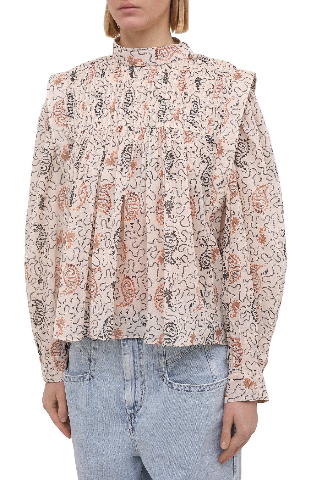 Хлопковая блузка ISABEL MARANT ETOILE, арт. HT1664-21P031E/VEGA, фото 3