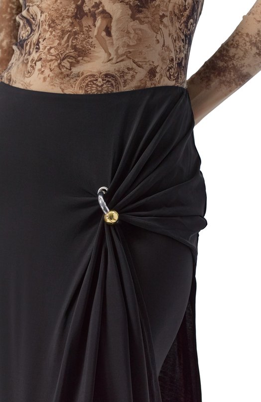 Юбка из вискозы Jean Paul Gaultier 25/03-W-SK008/J008 Чёрный  25/03-W-SK008/J008 Фото 5