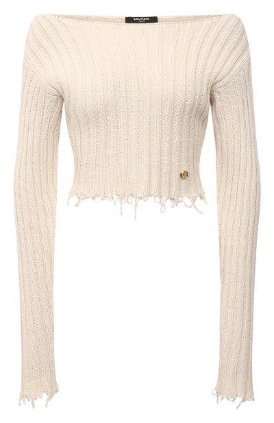 Женский хлопковый пуловер BALMAIN, арт. XF1KA020/KB31
