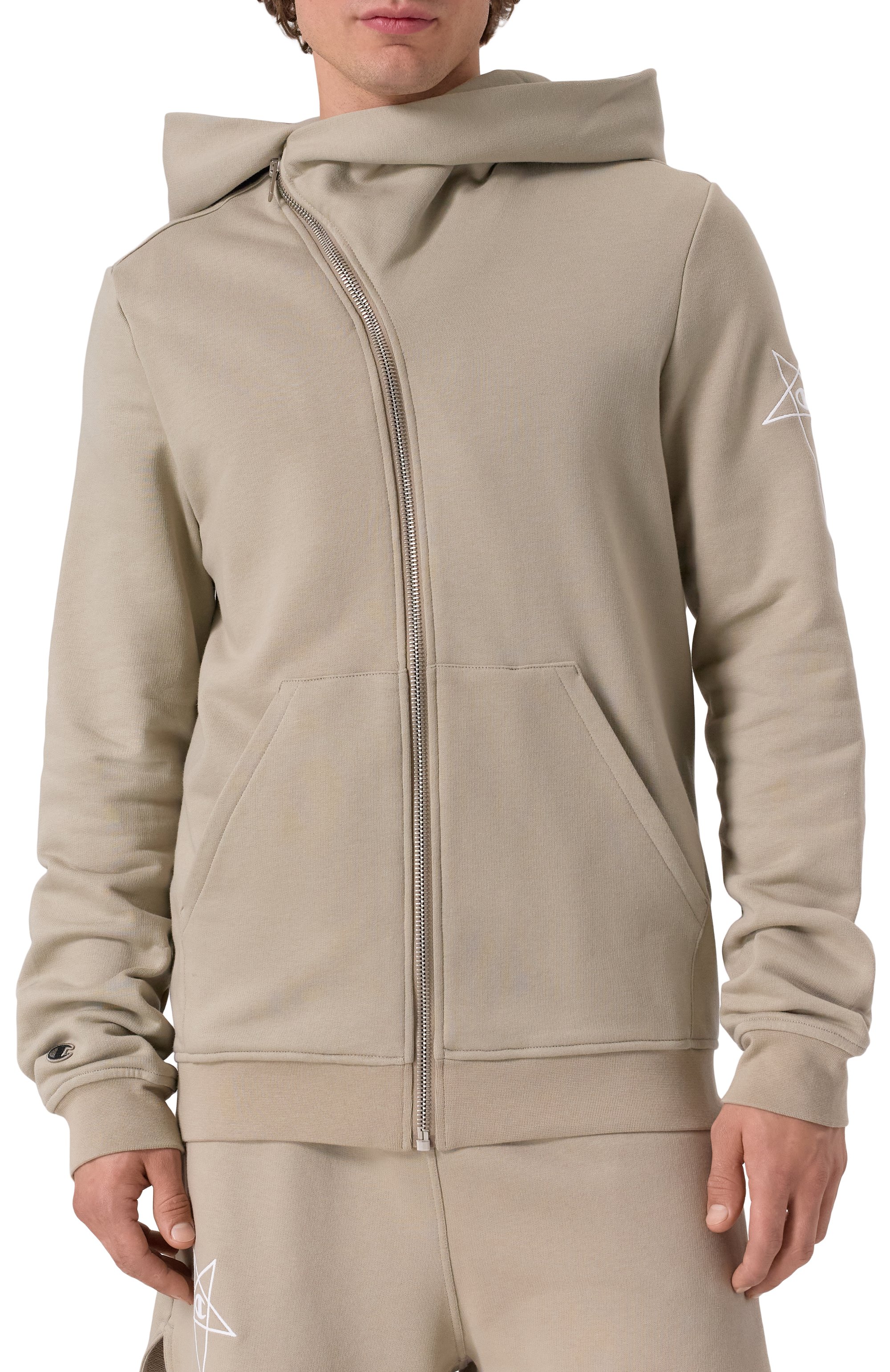 Хлопковая толстовка rick owens x champion RICK OWENS, арт. CM01E1665/CHFE, фото 3