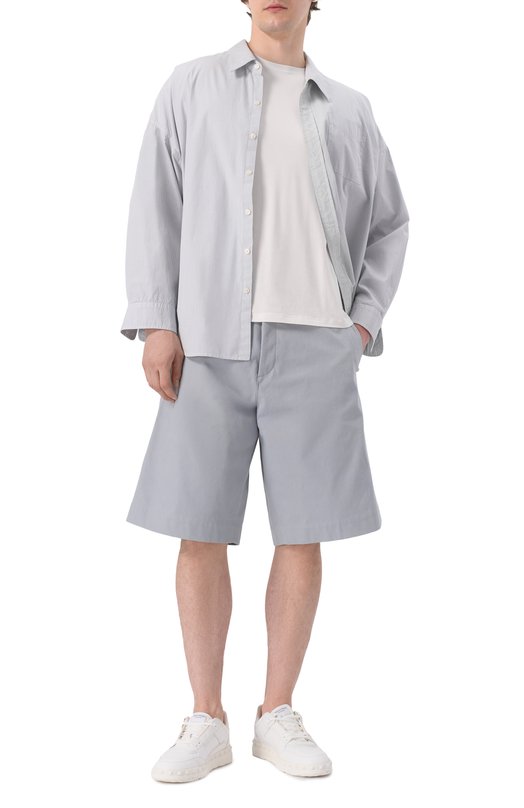 Хлопковые шорты Jil Sander J47KA0262/J45267 Голубой  J47KA0262/J45267 Фото 2