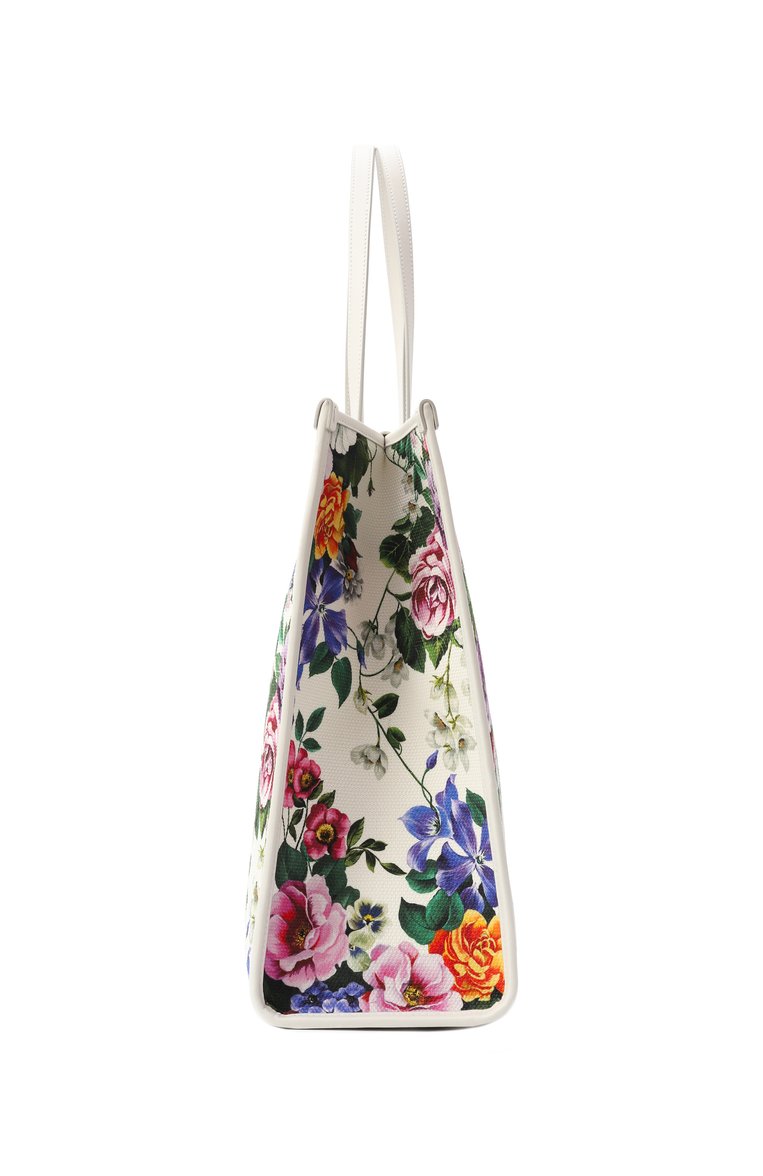 Женская сумка-тоут DOLCE & GABBANA белого цвета, арт. BB2274/AI354 | Фото 4 (Размер: large; Материал: Текстиль)