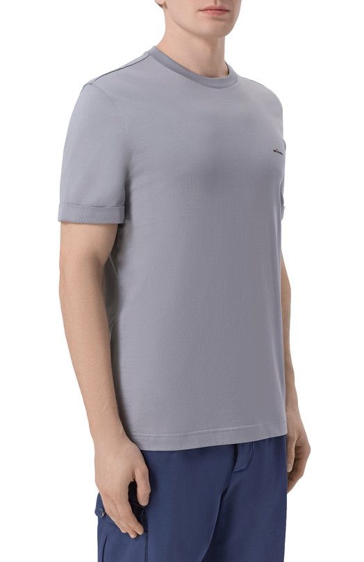 Хлопковая футболка Kiton UMK0891 Серый  UMK0891 Фото 3