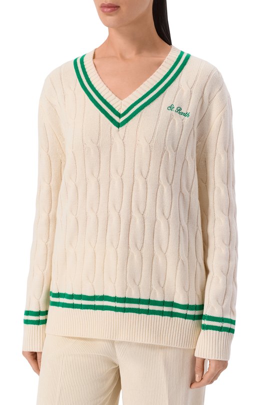 Свитер из шерсти и вискозы MC2 Saint Barth R0G0009-00040I/R0GER W Кремовый  R0G0009-00040I/R0GER W Фото 3