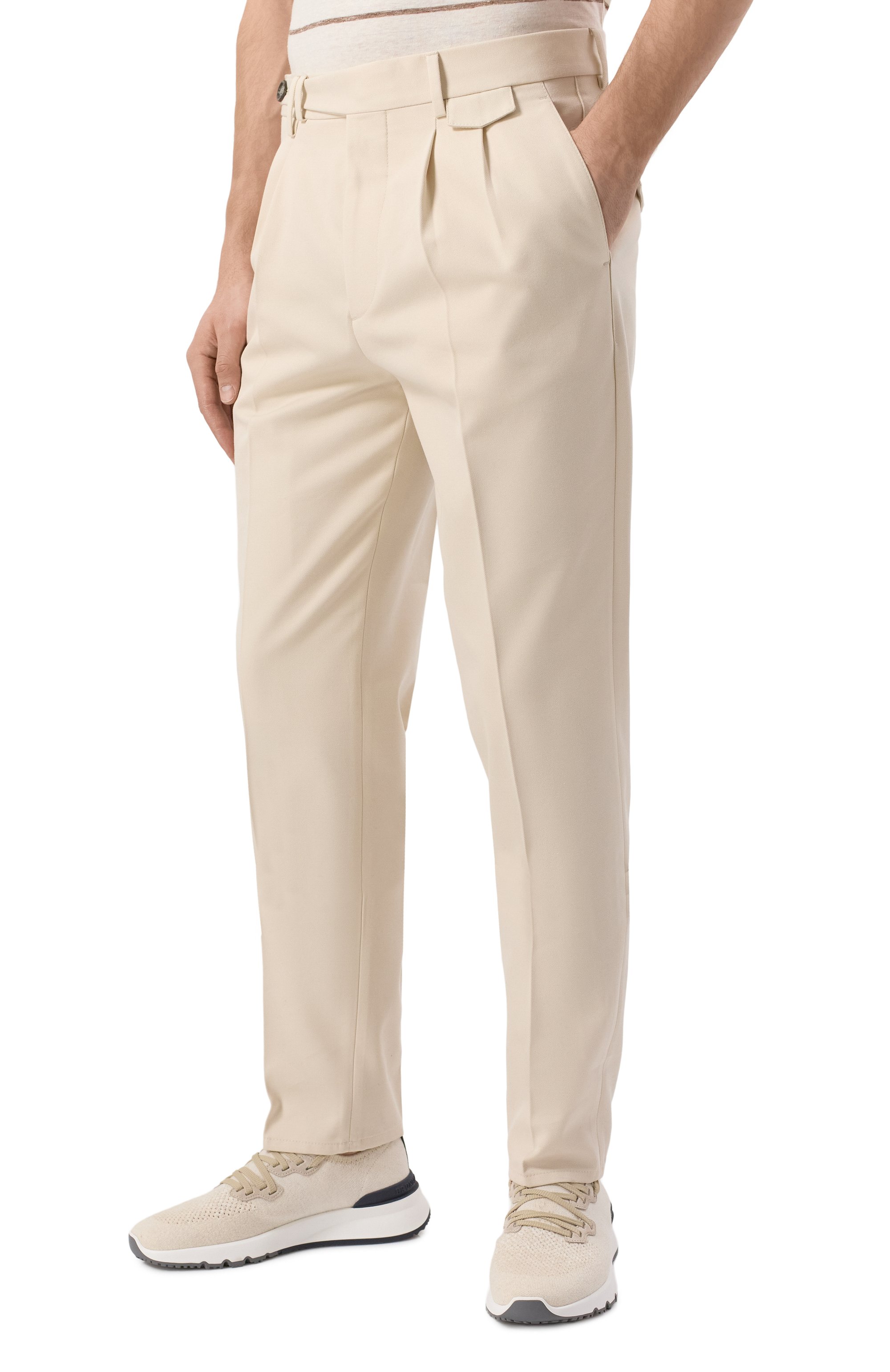 Брюки из хлопка и шерсти BRUNELLO CUCINELLI, арт. ME262E1920, фото 3