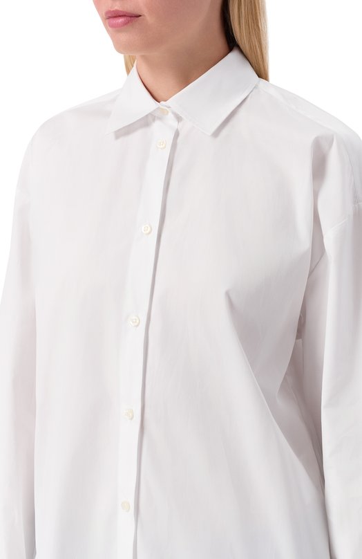 Хлопковая рубашка MSGM 3941MDE13X/257602 Белый  3941MDE13X/257602 Фото 5