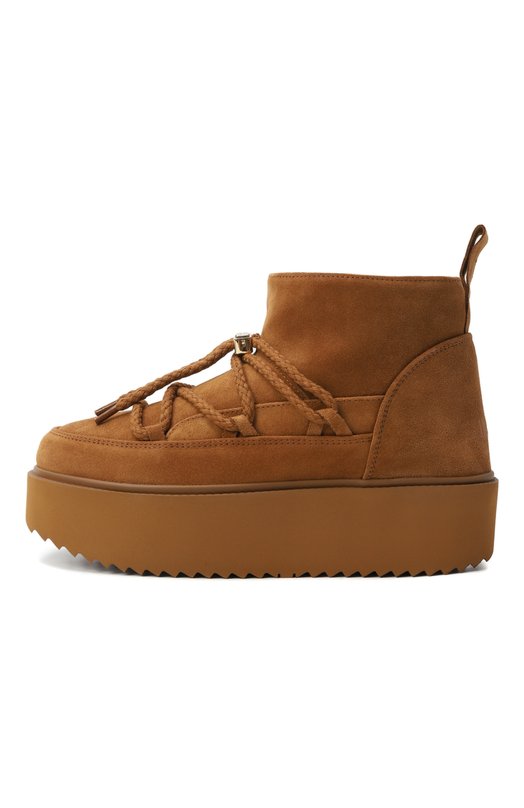 Замшевые полусапоги Classic Low Platform INUIKII 1001.006.0012 Коричневый  1001.006.0012 Фото 4