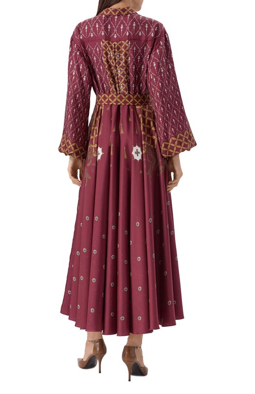 Шелковое платье Akhmadullina 1226.5D107/S212 Бордовый  1226.5D107/S212 Фото 4