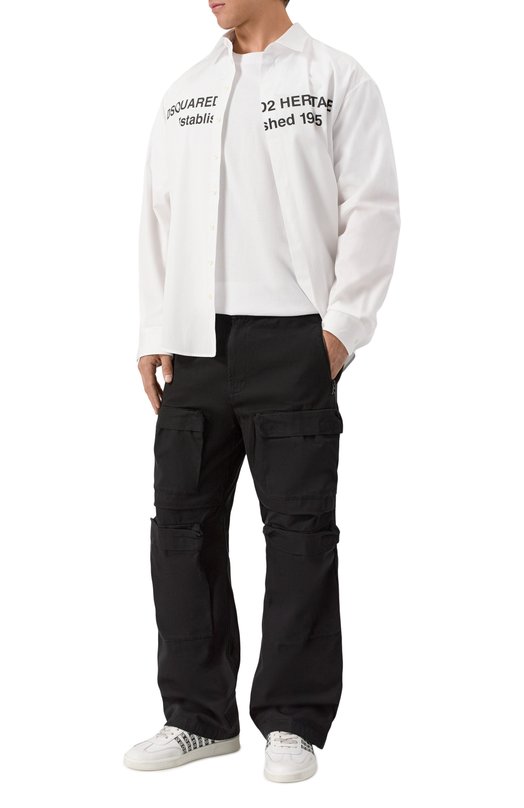 Хлопковая футболка Comme des Fuckdown CFABM01727 Белый  CFABM01727 Фото 2