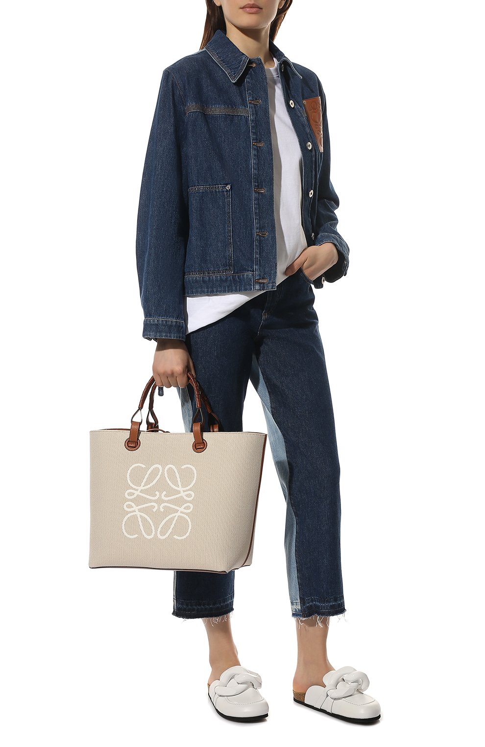 Хлопковая футболка anagram LOEWE белого цвета по цене 35200 руб., арт. S359Y22X12, фото 2 Хлопковая футболка anagram LOEWE, арт. S359Y22X12, фото 2