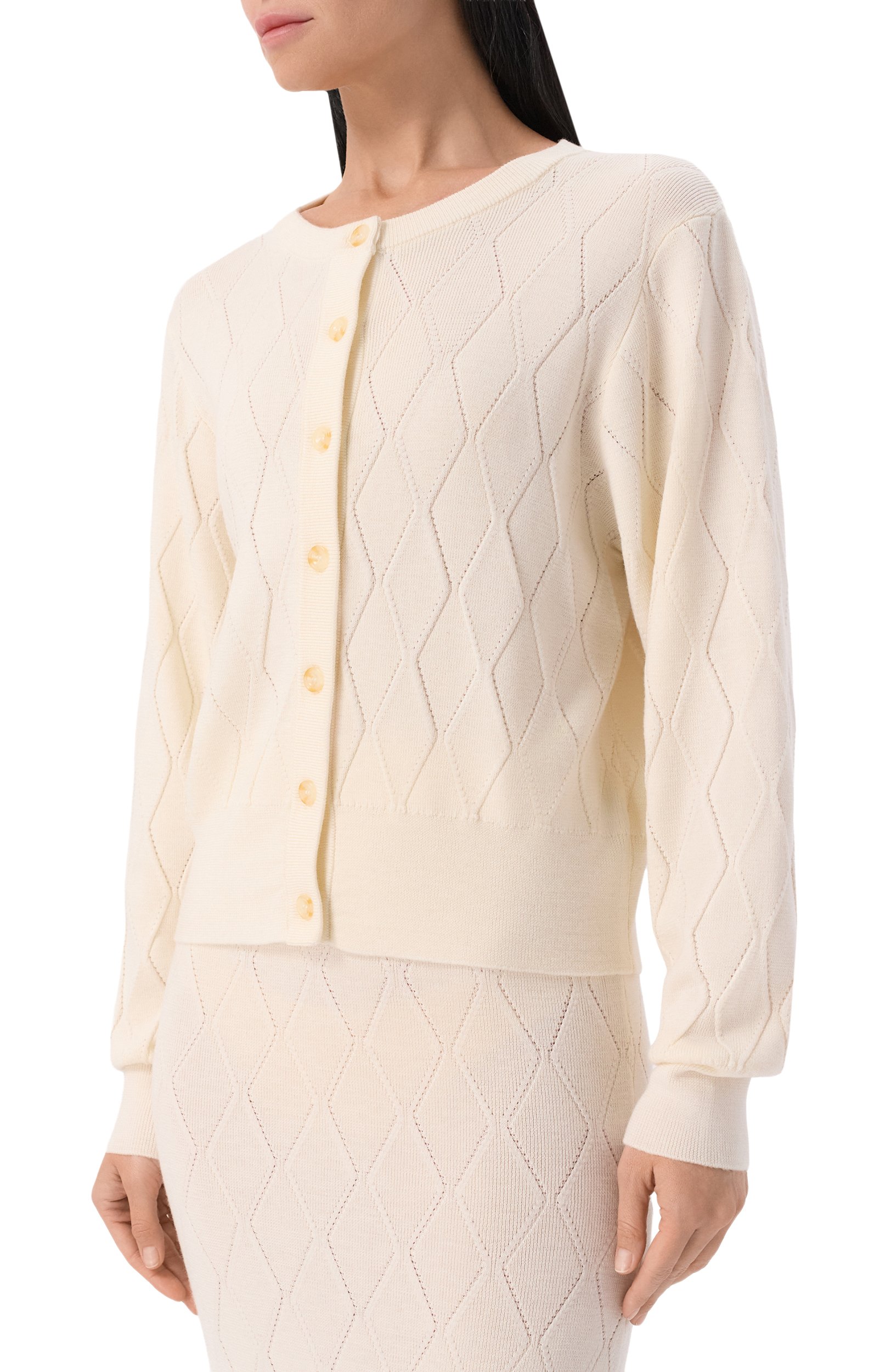 Шерстяной кардиган YUZEFI, арт. RAINA-CREWNECK CARDIGAN, фото 3