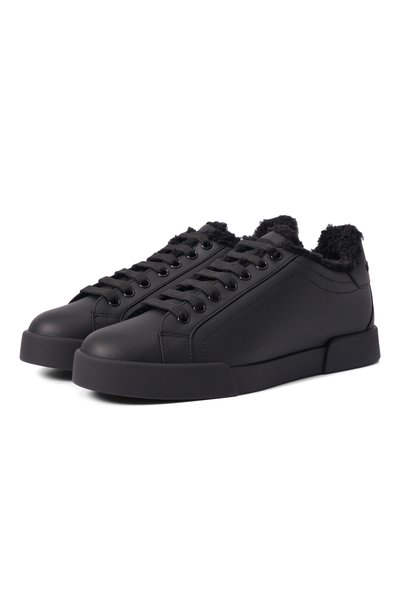 Женские кожаные кеды portofino DOLCE & GABBANA, арт. CK2491/AQ076