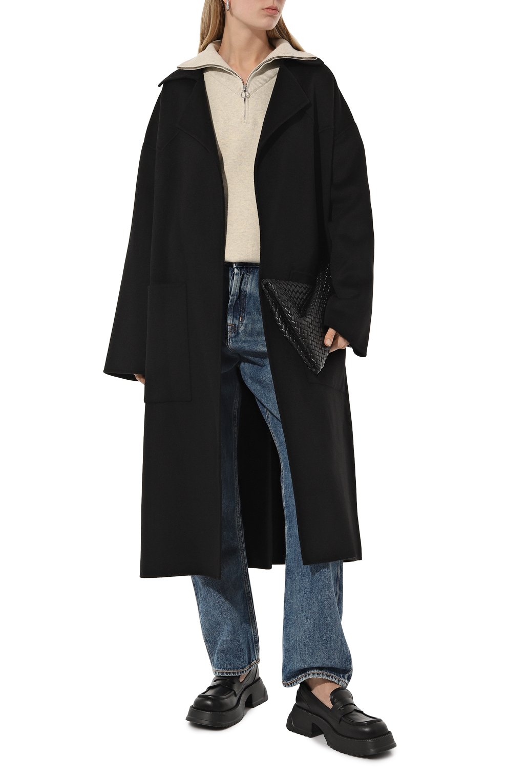 Пальто из шерсти и шелка NANUSHKA, арт. NW23CR0W01799, фото 2