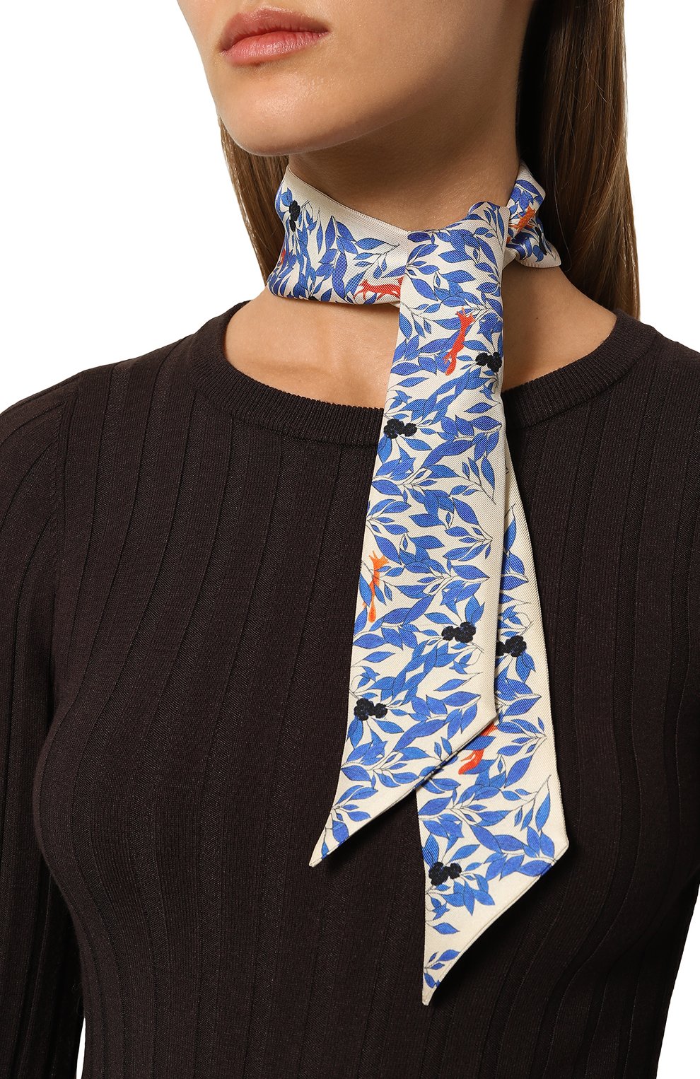 Шелковый шарф-твилли па-де-де PETITJEAN PARIS, арт. 0L12, фото 2