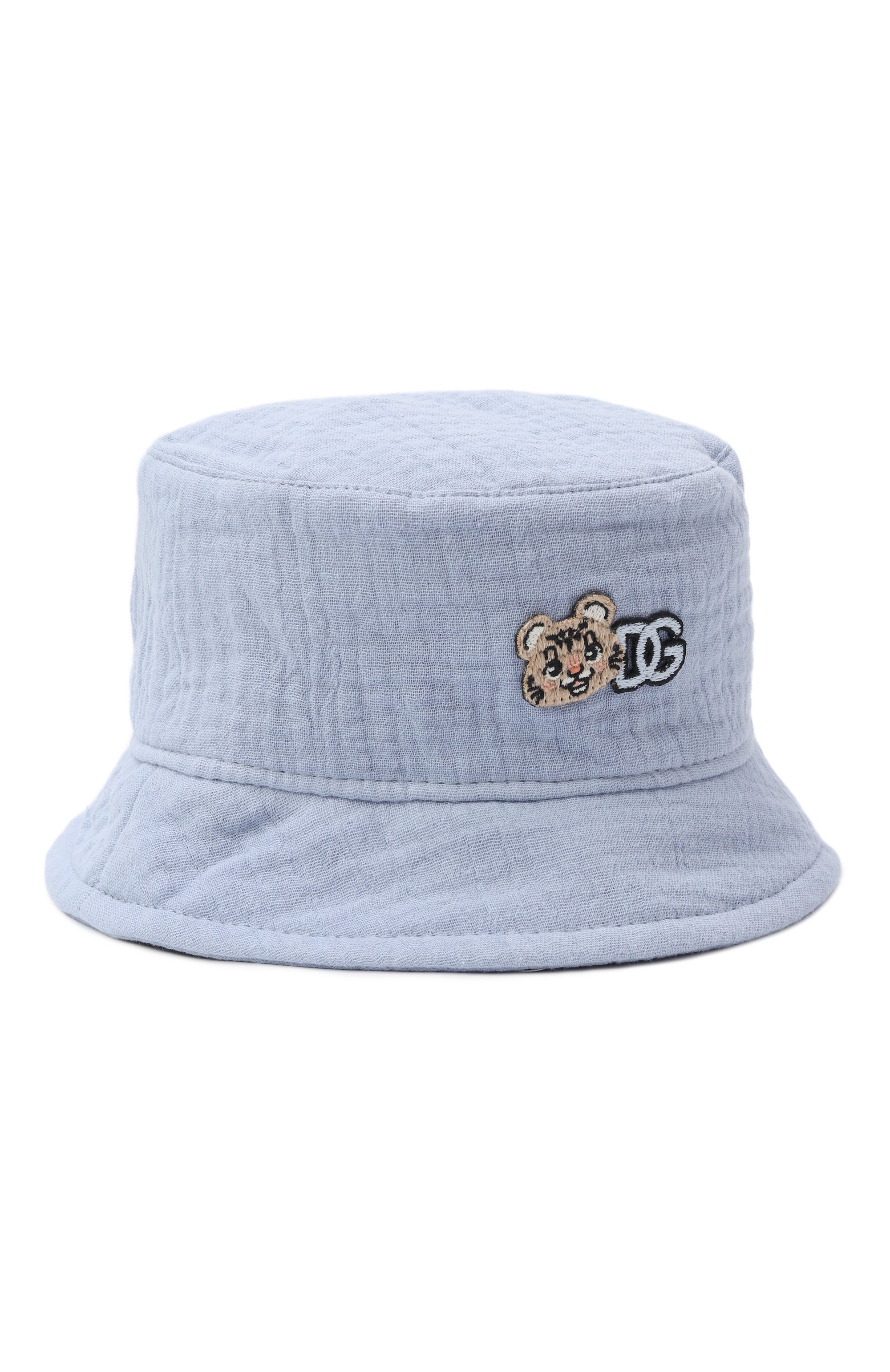 Хлопковая панама DOLCE & GABBANA голубого цвета по цене 22650 руб., арт. LN5H51/FU5YU, фото 1 Хлопковая панама DOLCE & GABBANA, арт. LN5H51/FU5YU, фото 1