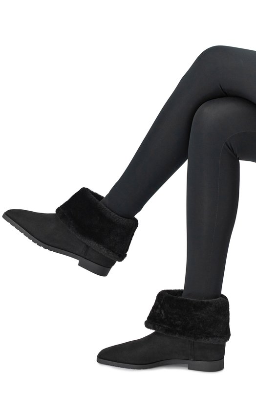 Замшевые ботильоны TOTEME 254-WAS0255-LE0116 Чёрный  254-WAS0255-LE0116 Фото 2