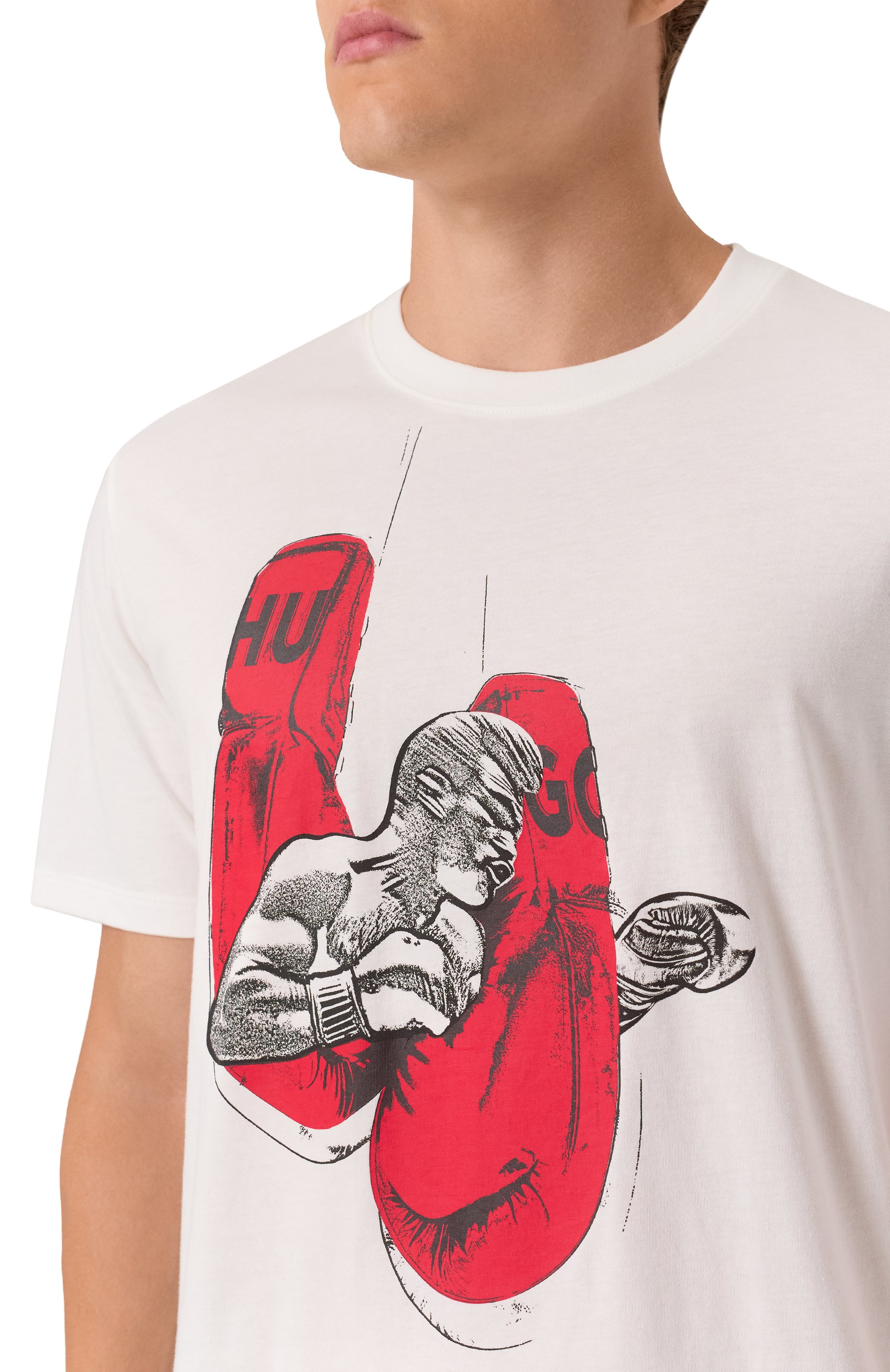 Хлопковая футболка HUGO, арт. 50542560, фото 5