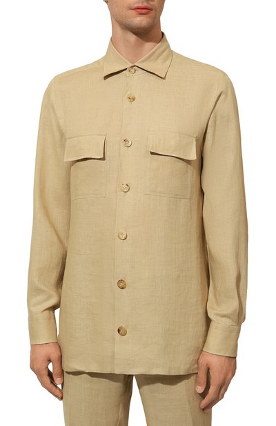 Льняная рубашка KITON, арт. UMC016H08838, фото 3