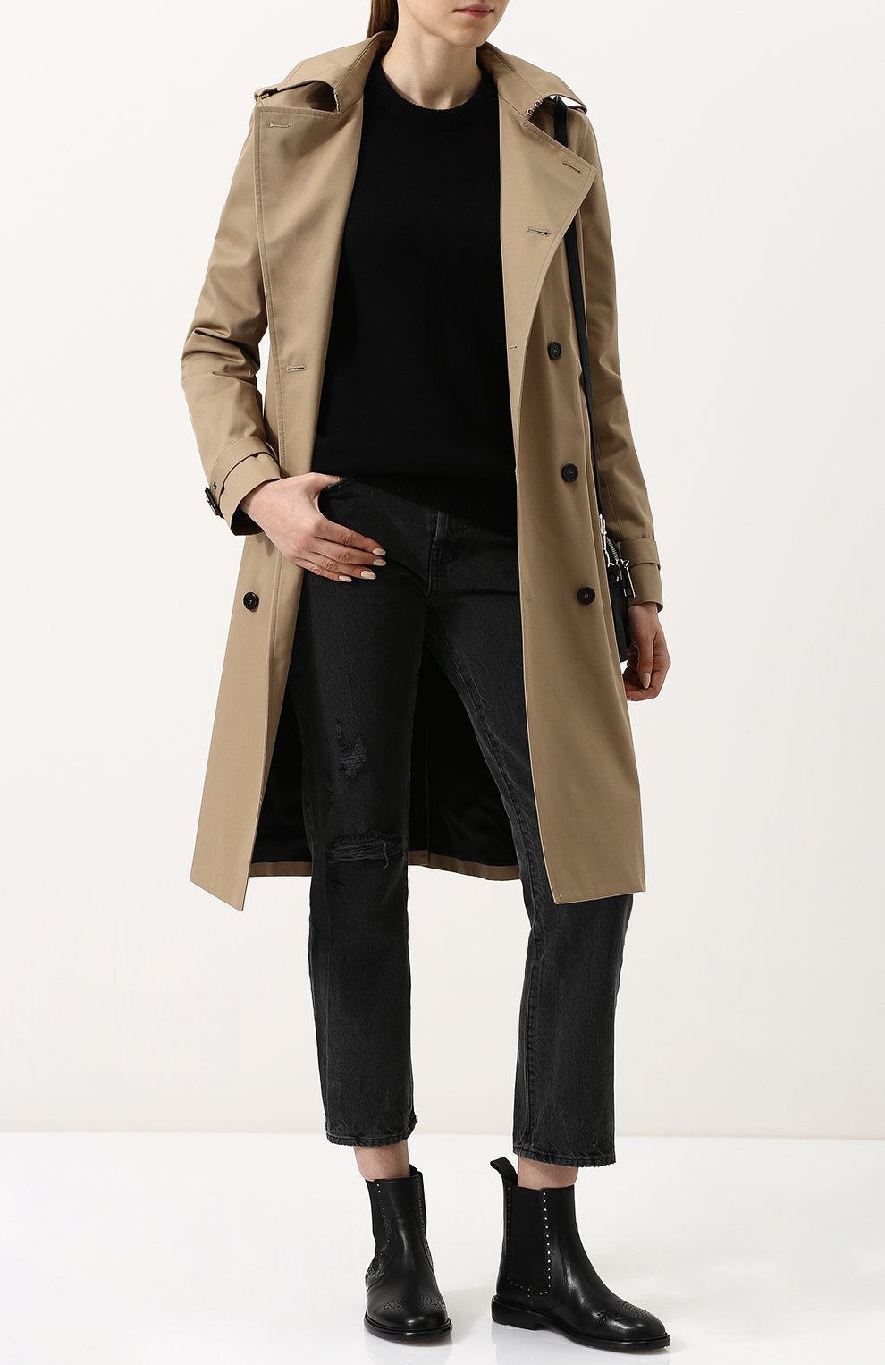 Однотонный кашемировый пуловер с круглым вырезом MICHAEL KORS COLLECTION, арт. KRK/648AKK976, фото 2