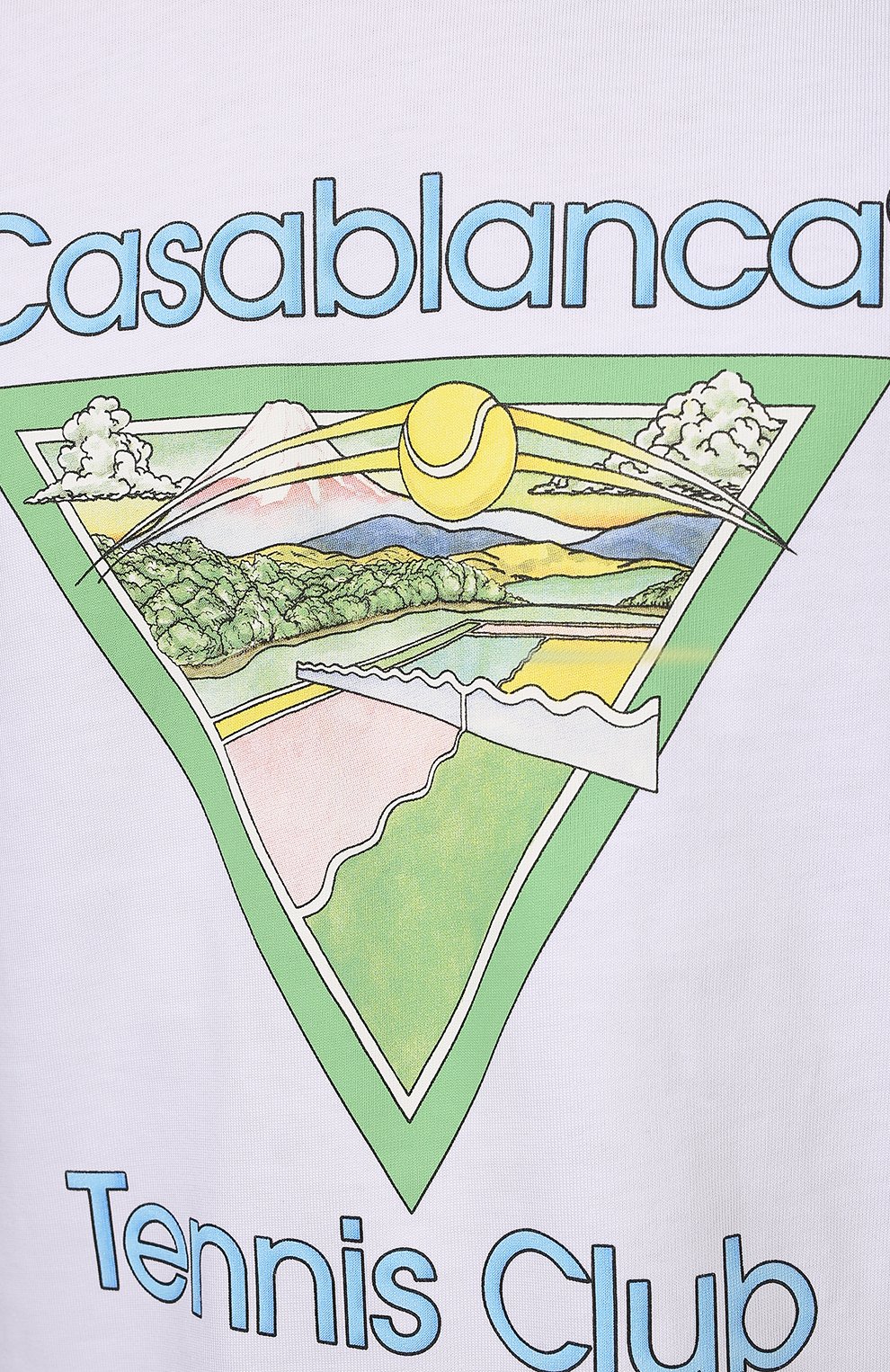 Хлопковая футболка CASABLANCA, арт. MS22-JTS-001 WHITE JERSEY TENNIS CLUB IC0N, фото 5