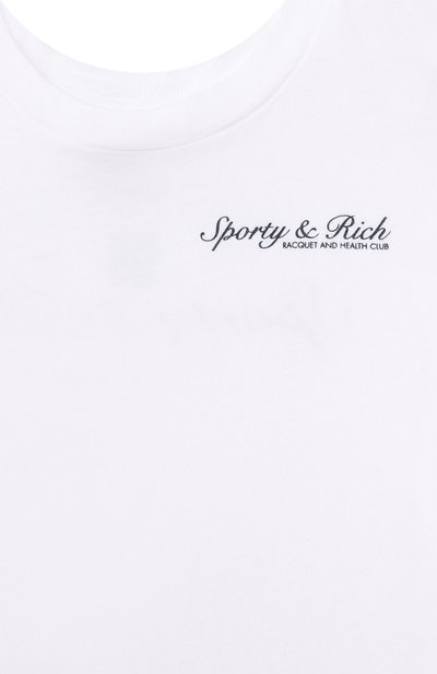 Хлопковая футболка SPORTY AND RICH, арт. T004875325WH01_001, фото 3