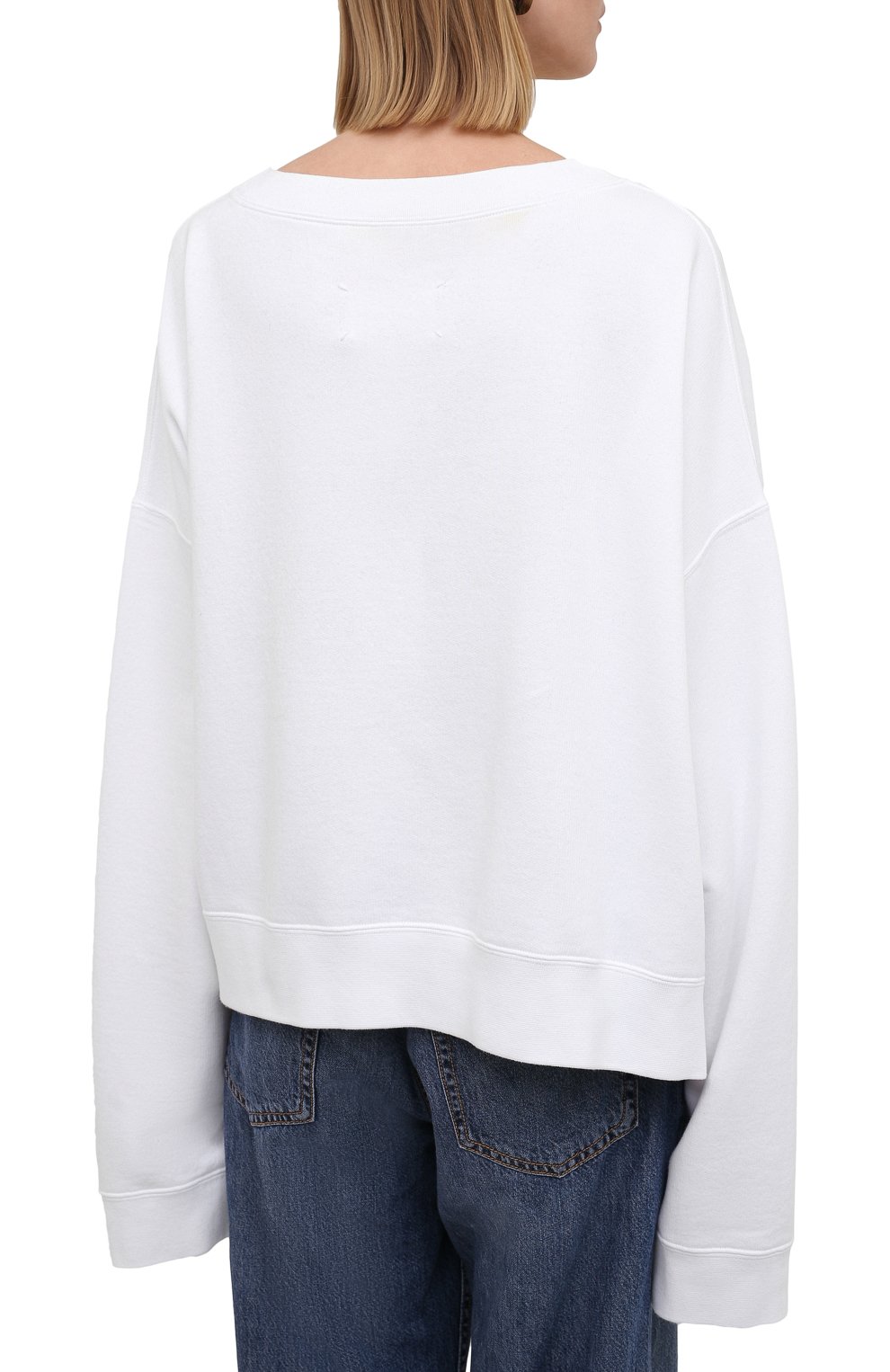 Хлопковый свитшот MAISON MARGIELA белого цвета по цене 54650 руб., арт. S51GU0106/S25322, фото 4 Хлопковый свитшот MAISON MARGIELA, арт. S51GU0106/S25322, фото 4