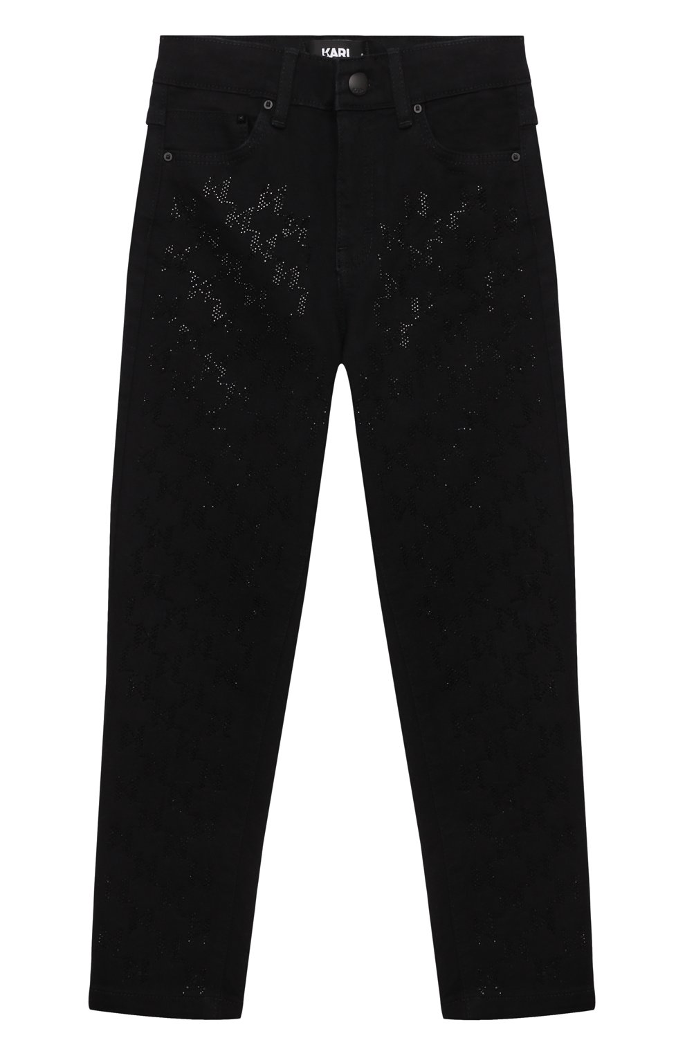 Джинсы KARL LAGERFELD KIDS черного цвета по цене 13700 руб., арт. Z30208, фото 1 Джинсы KARL LAGERFELD KIDS, арт. Z30208, фото 1