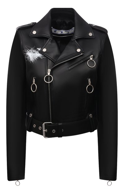 Женская кожаная куртка OFF-WHITE, арт. 0WJG002F21LEA001